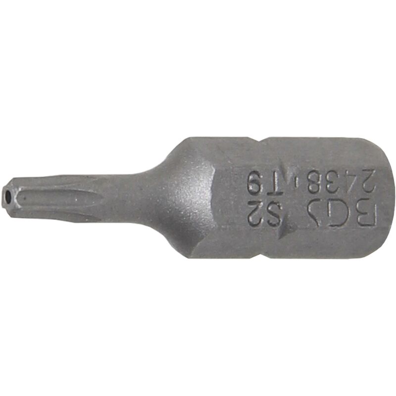 foto del prodotto inserto lunghezza 25 mm attacco esagono esterno 6,3 mm 1 4 profilo a t per torx con alesatura t9