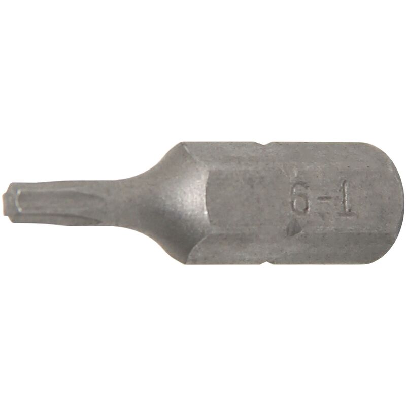 foto del prodotto inserto lunghezza 25 mm attacco esagono esterno 6,3 mm 1 4 profilo a t per torx t9