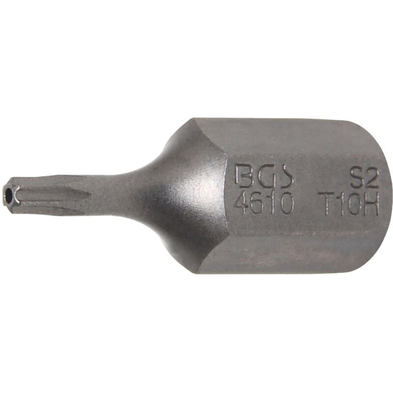 foto del prodotto inserto lunghezza 30 mm attacco esagono esterno 10 mm 3 8' profilo a t per torx con alesatura t10