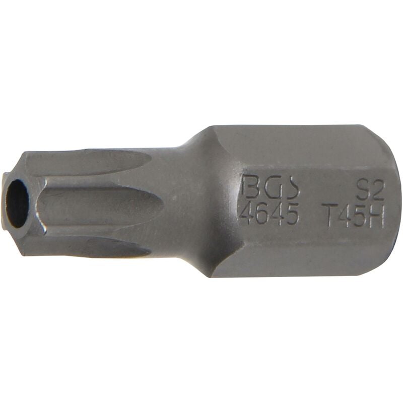 foto del prodotto inserto lunghezza 30 mm attacco esagono esterno 10 mm 3 8 profilo a t per torx con alesatura t45