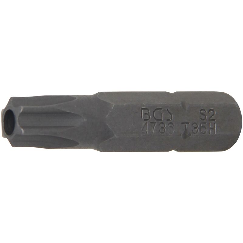 foto del prodotto inserto lunghezza 30 mm attacco esagono esterno 6,3 mm 1 4 profilo a t per torx con alesatura t35