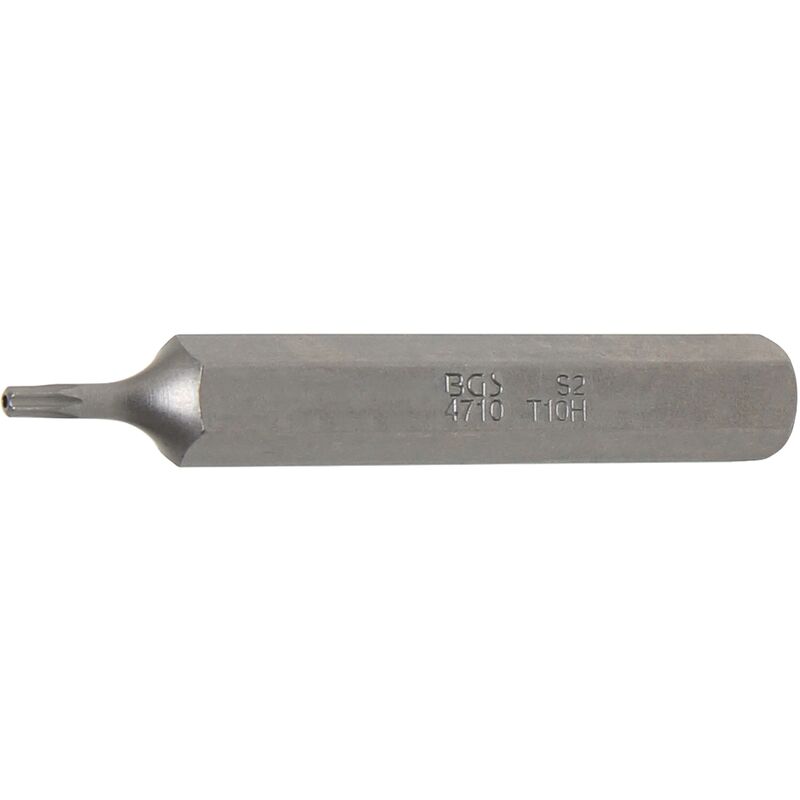 foto del prodotto inserto lunghezza 75 mm attacco esagono esterno 10 mm 3 8 profilo a t per torx con alesatura t10