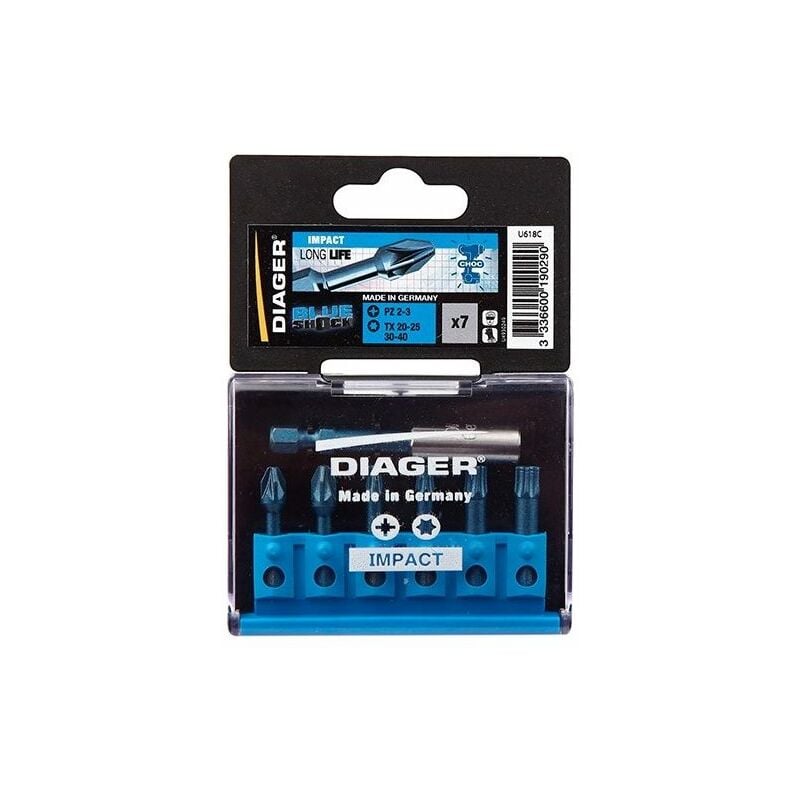 foto del prodotto inserto per avvitatori pzd torx set 7 pezzi diager
