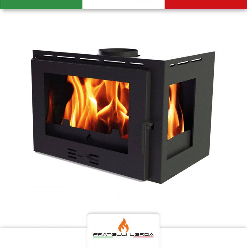 foto del prodotto inserto per camino a legna f.lli lerda l 60 angolare 12 kw