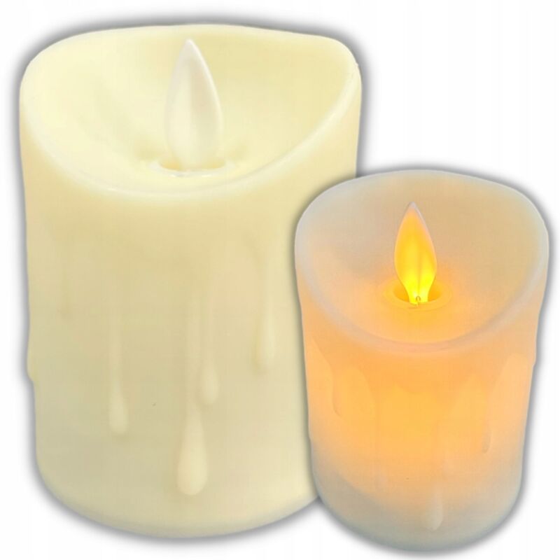 foto del prodotto inserto per candela a led per luce tombale a batteria, fiamma mobile da 8 cm