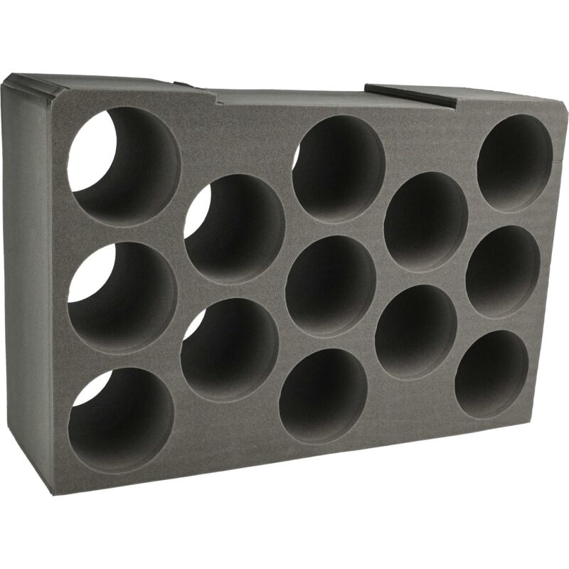 foto del prodotto inserto per cartucce compatibile con bosch sortimo l-boxx 374 cassetta, valigetta degli attrezzi - inserto per 13 cartucce di schiuma, nero - vhbw