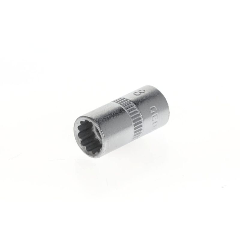 foto del prodotto inserto per chiave a bussola, attacco 1 4 pollici, 6.3 mm, bocca dodecagonale, chiave a bussola 8 mm, utensile, d 20 8, acciaio cromato gedore