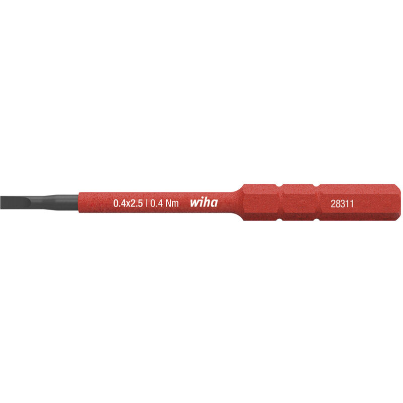 foto del prodotto inserto slimbit electric a taglio 2.5 mm x 75 mm 34578 wiha