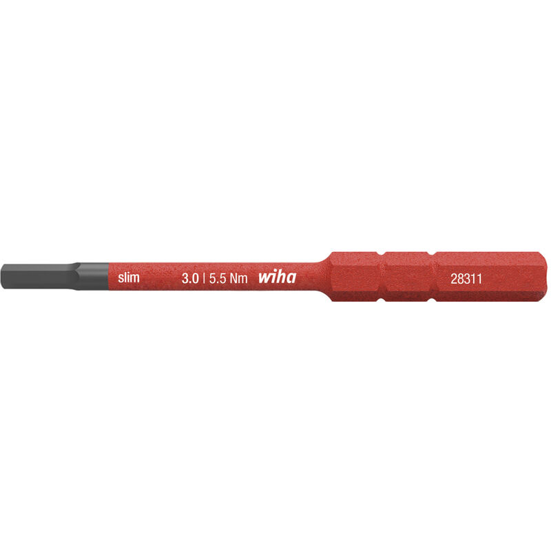 foto del prodotto inserto slimbit electric esagonale 3.0 mm x 75 mm 37147 wiha
