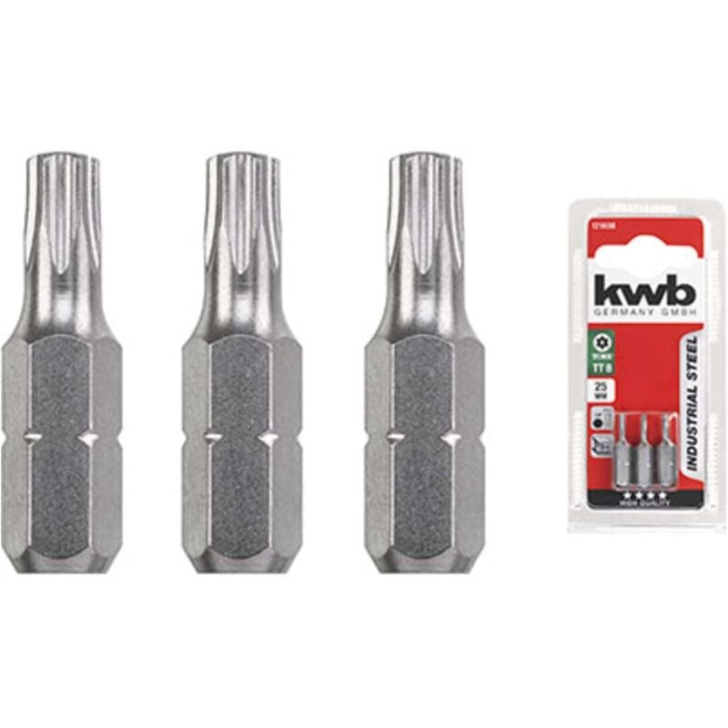 foto del prodotto inserto torx tamper x avvitatore kwb txtxmm 15x25 cf pz 3 5 confezione