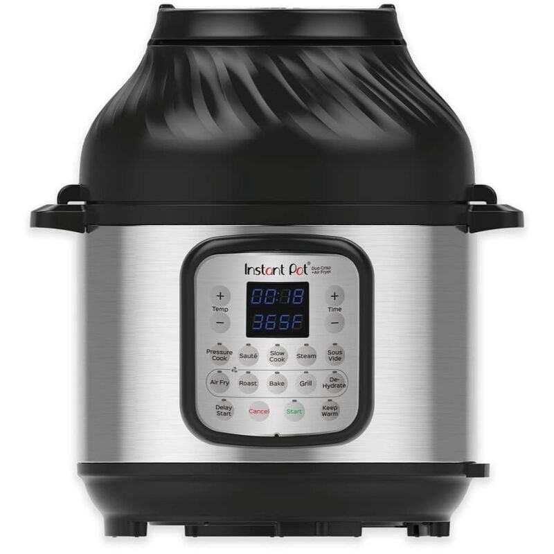 foto del prodotto instant pot duo crisp hot air fryer 11 in 1 electric multi cooker 5.7 l pressure cooker, air fryer, slow cooker, steamer, sous vide device,