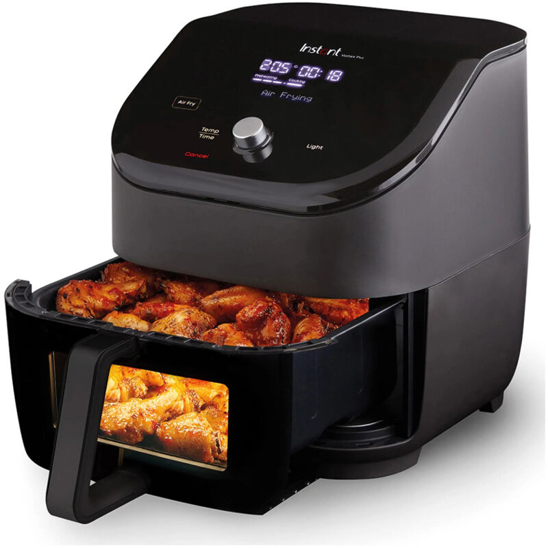 foto del prodotto instant pot friggitrice ad aria multiuso instant vortex plus clearcook 5,7 litri nera