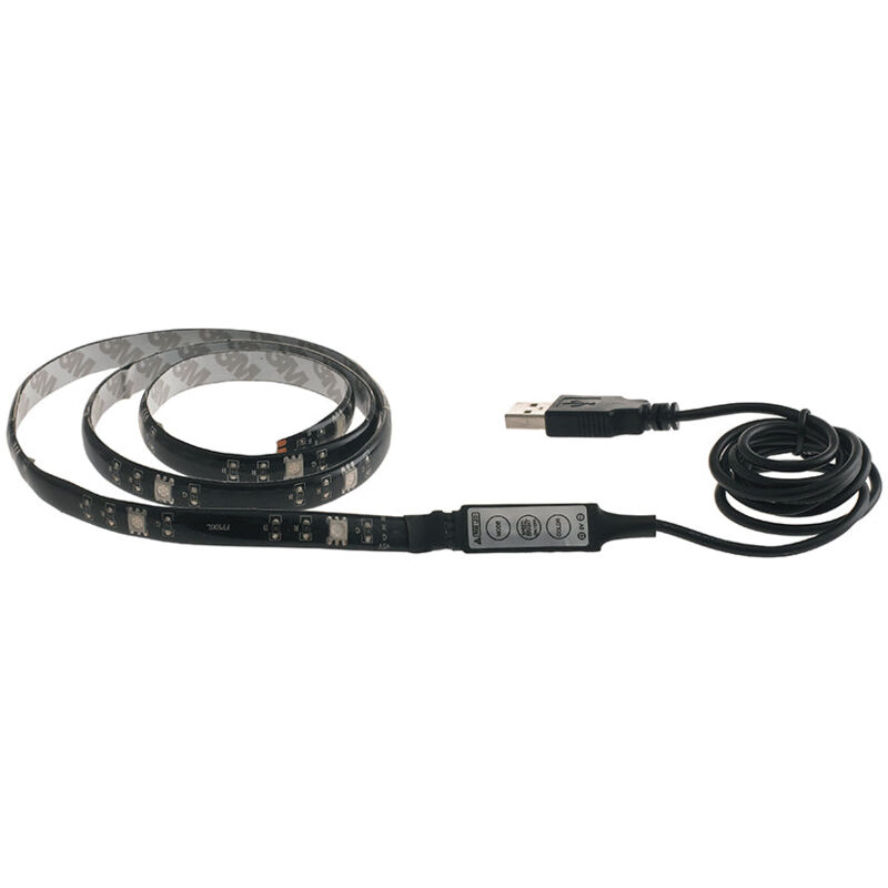 foto del prodotto intec light strip led 5050 da esterno 1,5w rgb con entrata usb etouch 1 mt. ip65 trasparente