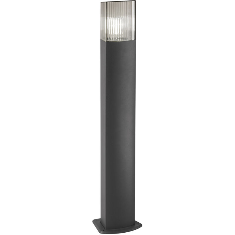 foto del prodotto intec paletto da esterno dark in acciaio inox nero e diffusore fum con sensore di movimento 