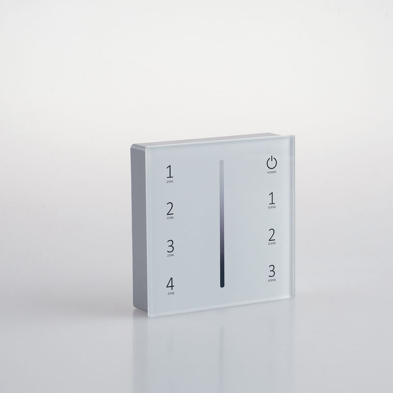 foto del prodotto intec wallpad rf 2.4g per controllo dimmer varialuce 4 zone 1 canale bianco