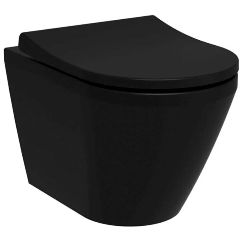 foto del prodotto integra wc senza flangia sedile in duroplast con barriera anticaduta, nero opaco 7041 083 6285 vitra