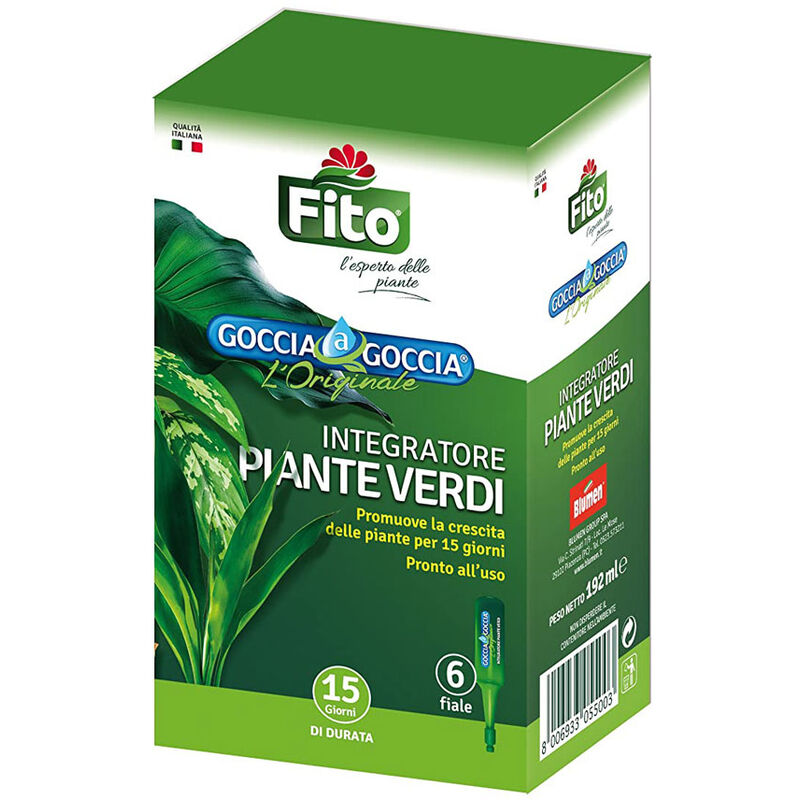 foto del prodotto integratore per piante verdi fito goccia a goccia 6x32ml