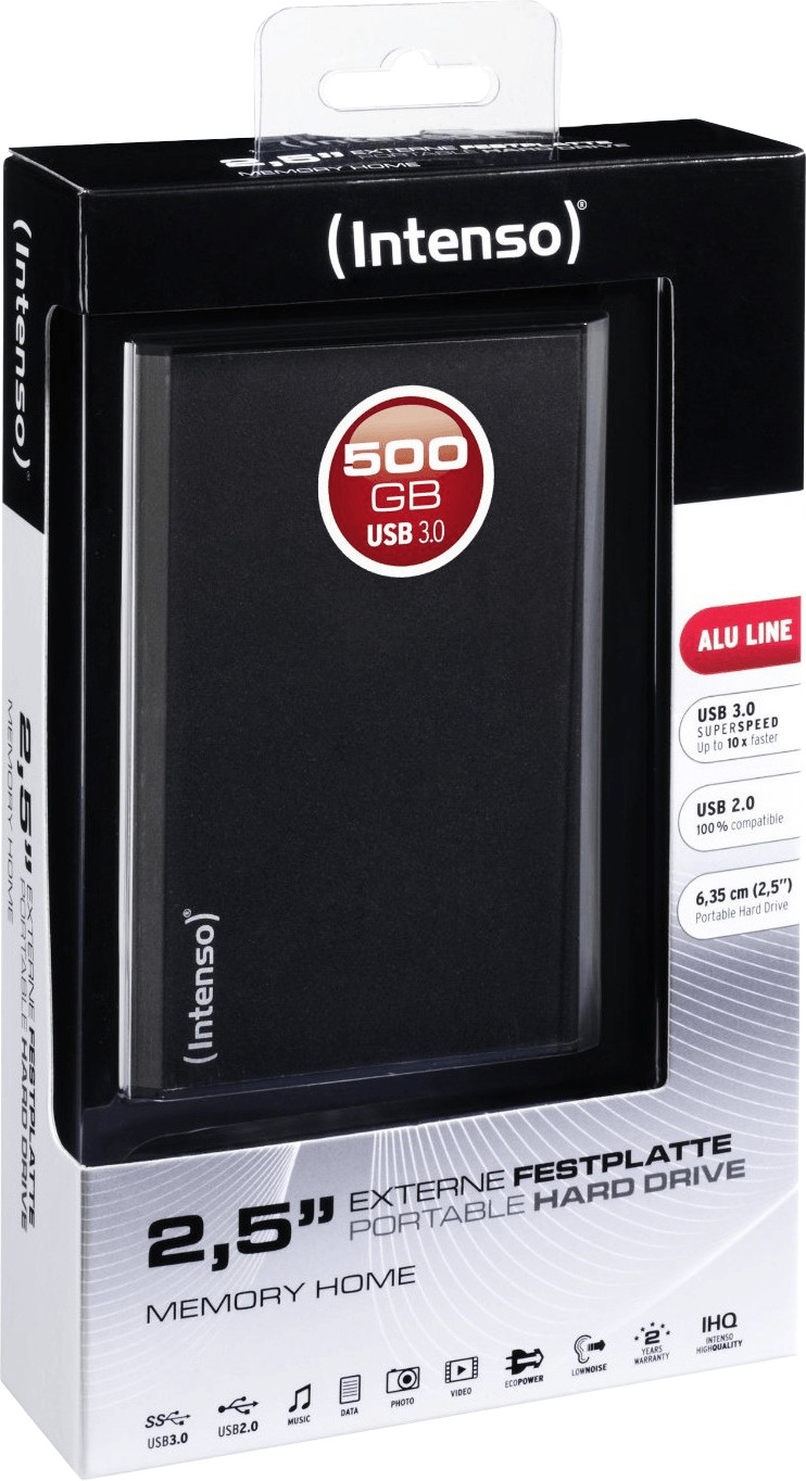 foto del prodotto intenso 2.5 memory blade, 500 gb disco rigido esterno nero