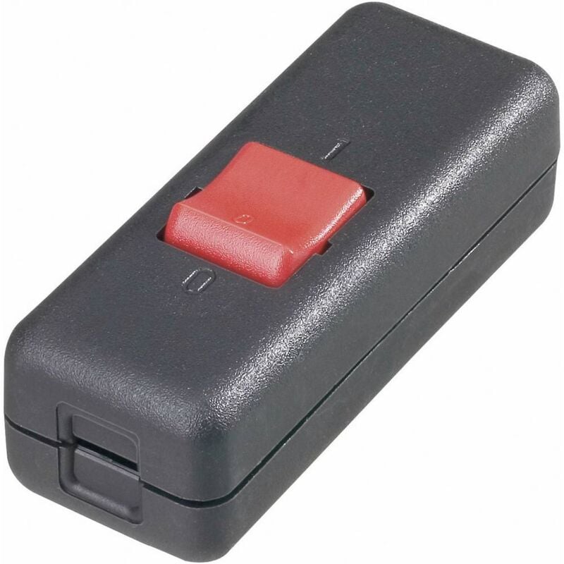 foto del prodotto inter b r interb r 8010 004.01 interruttore a filo passante nero, rosso 2 x off on 10 a 1 pz.