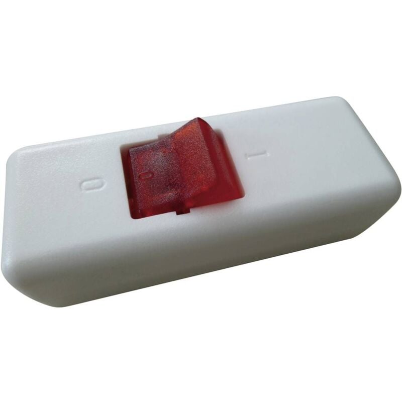 foto del prodotto inter b r interb r 8010 108.01 interruttore a filo passante bianco, rosso 2 x off on 10 a 1 pz.
