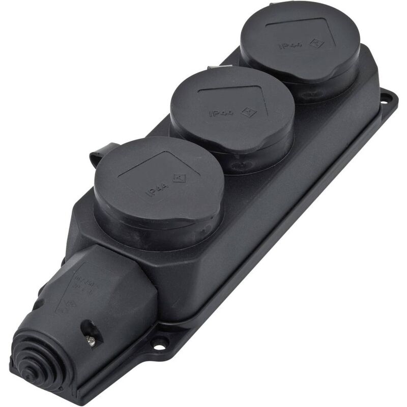 foto del prodotto inter b r interb r 9006 004.01 multipresa 3 scomparti nero senza connettore 1 pz.