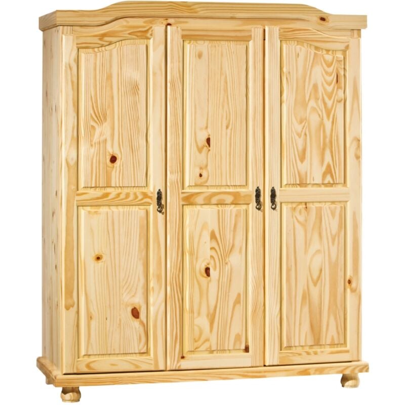 foto del prodotto inter link armadio bern 3 ante dim.150x56x180h pino massello finitura naturale