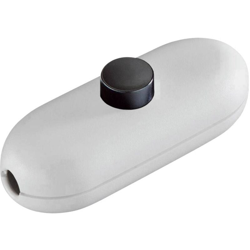 foto del prodotto interb r interruttore a filo passante bianco, nero 1 x off on 2 a 1 pz.