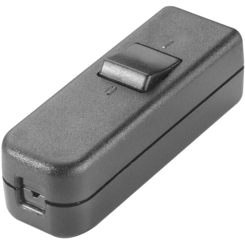 foto del prodotto interb r interruttore a filo passante nero 1 x off on 6 a 1 pz.