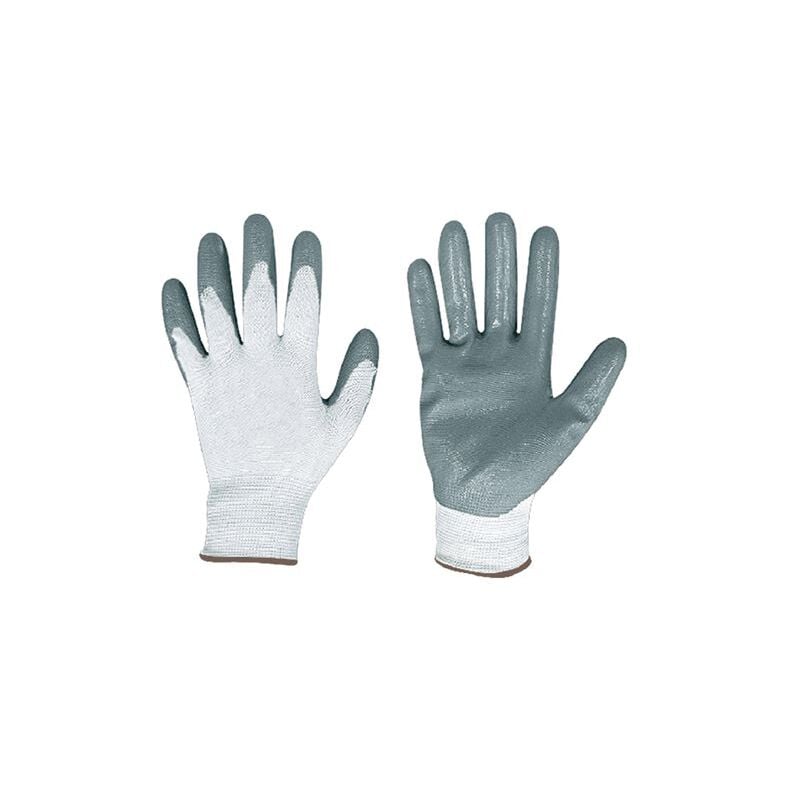 foto del prodotto intercable guanti da lavoro in nitrile nylon soft touch k2f tg 10 colore bianco per settore meccanico edilizia e giardinaggio