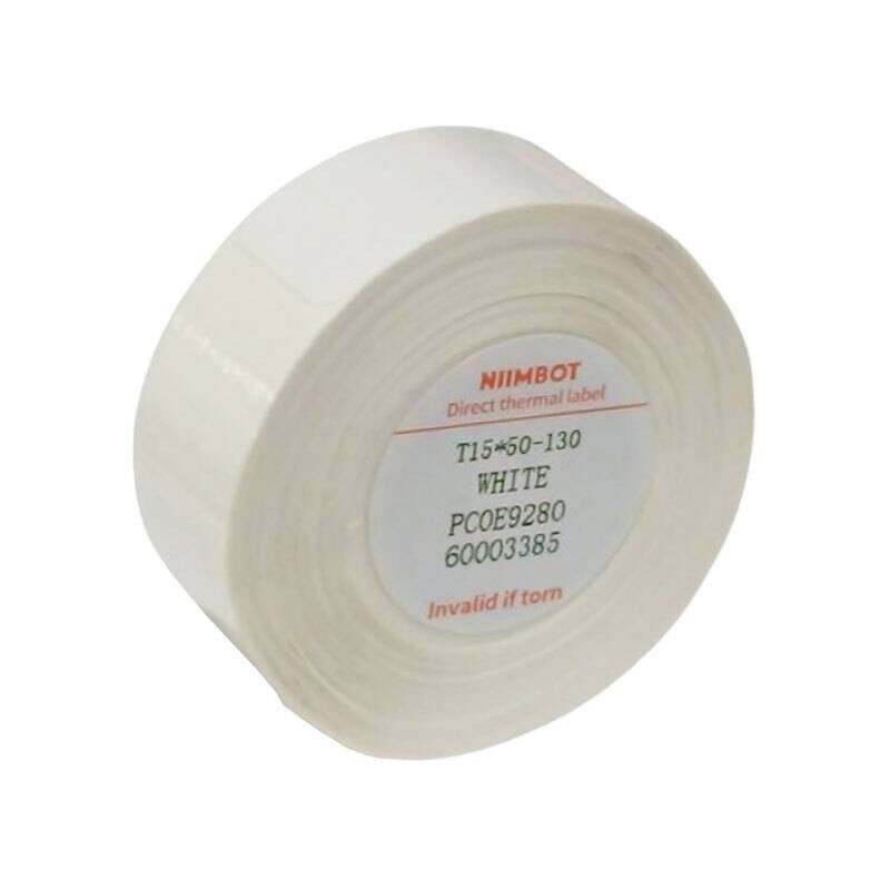 foto del prodotto intercable rotolo etichette per stampante termica 15x50mm niimbot ao2499