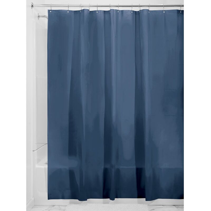 foto del prodotto interdesign idesign 12055eu rivestimento tenda doccia, vinile, blu, 183x183x0.25 cm