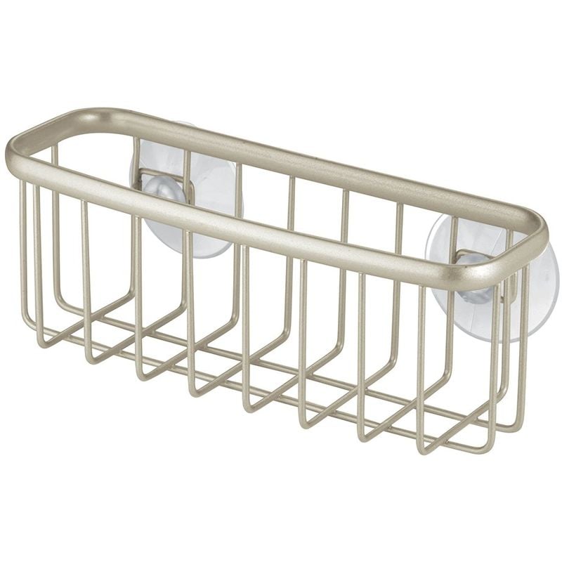 foto del prodotto interdesign idesign axis portaoggetti da lavandino a ventosa, metallo, beige, 16.5x6.5x6.5 cm