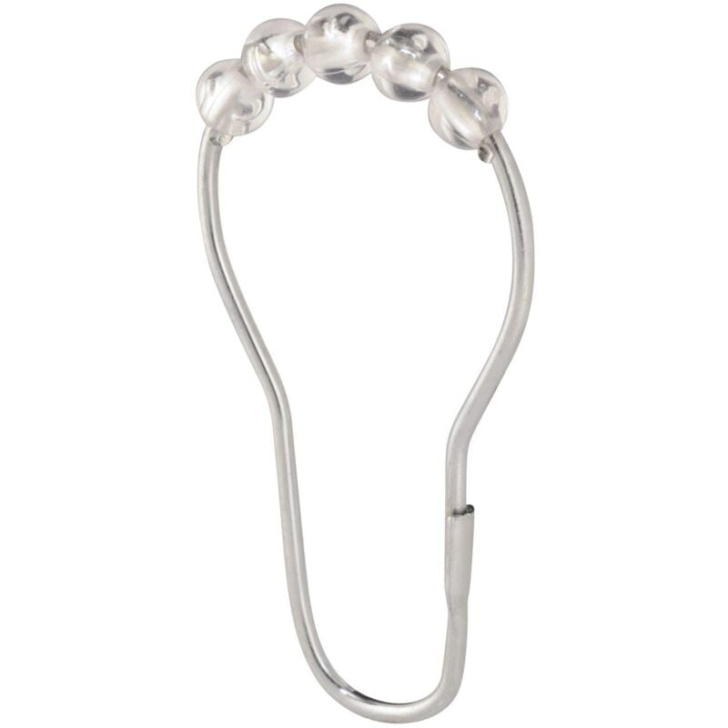 foto del prodotto interdesign idesign ganci per tende doccia, pratico supporto tenda doccia, set da 12 anelli per tende da doccia in metallo e plastica, argento e