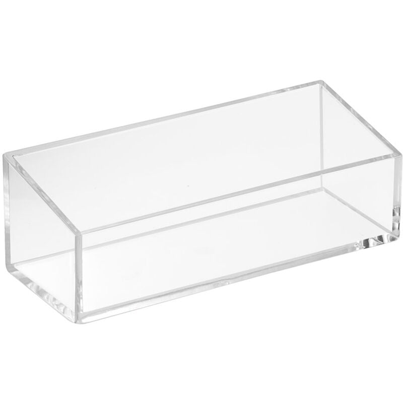 foto del prodotto interdesign idesign porta trucchi, make up organizer corto per smalti, rossetti e simili, porta cosmetici in plastica senza bpa, trasparente