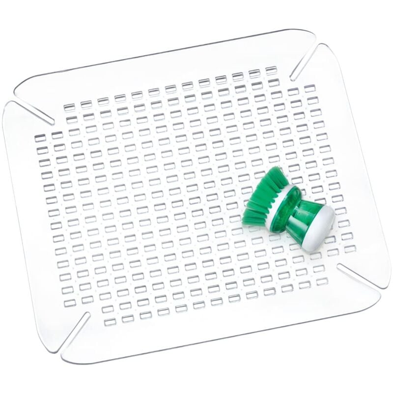 foto del prodotto interdesign idesign tappetino lavandino, tappetino lavello cucina grande in plastica pvc, accessori lavello e lavandino con fori di scolo,