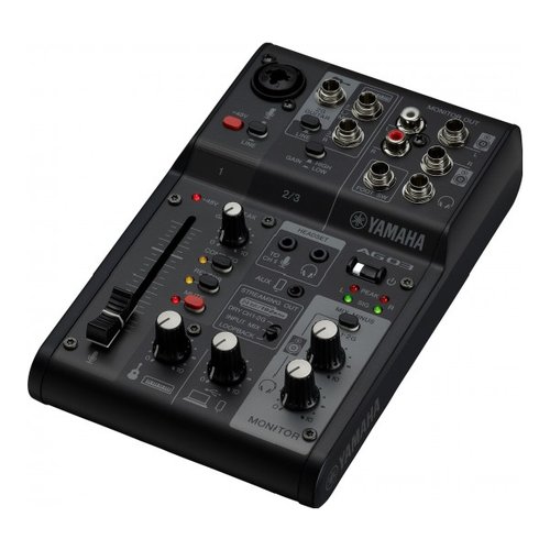 foto del prodotto interfaccia audio yamaha ag03mk2 ag series black