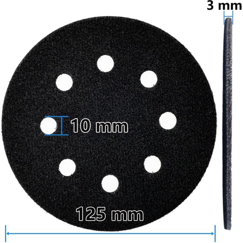 foto del prodotto interfaccia ymyny 125 mm tampone abrasivo morbido, tampone di supporto interfaccia, adattatore