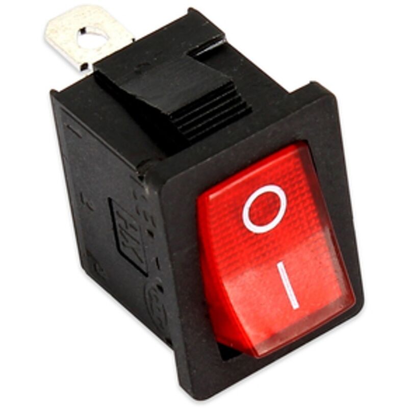 foto del prodotto interruttore 0 1 luminosso rosso 3c vari usi dim 13x20mm universale