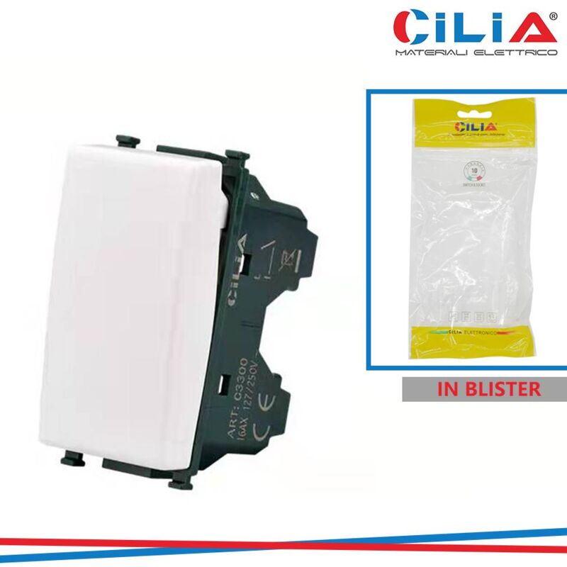 foto del prodotto interruttore 1p vmr pln bianco cilia