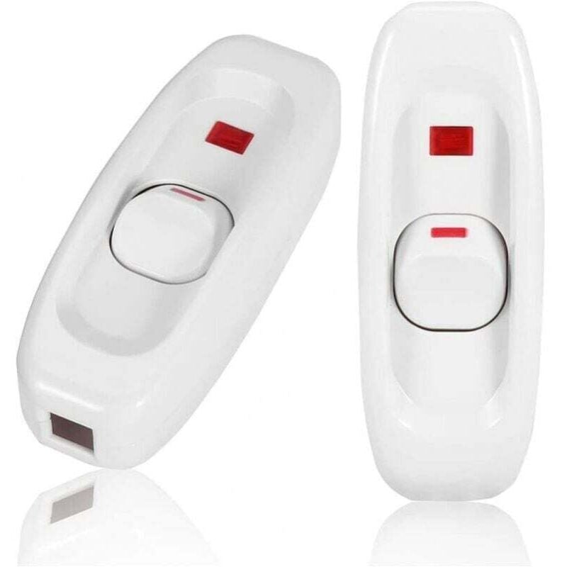 foto del prodotto interruttore a bilanciere a trazione 2 pezzi, interruttore per illuminazione in linea, 250 v 10 a, interruttore a trazione per lampada da scrivania,