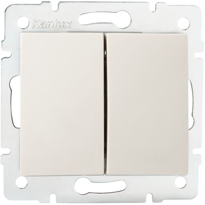 foto del prodotto interruttore a doppio scambio infisso crema 2 leve 250v