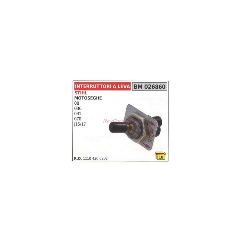 foto del prodotto interruttore a leva stihl motosega 08 036 041 070 j15 17 026860