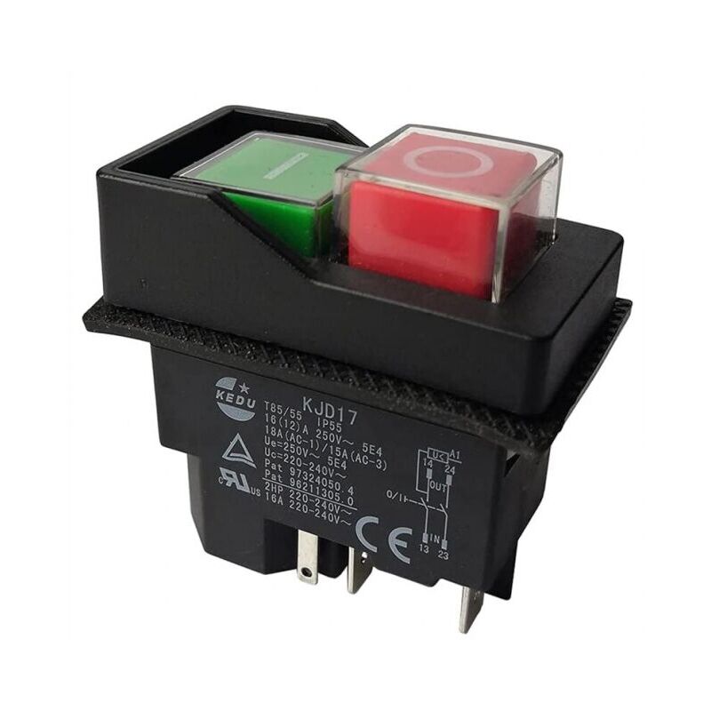 foto del prodotto interruttore a pulsante elettromagnetico a 5 pin kjd17 220v per attrezzi da giardino loy