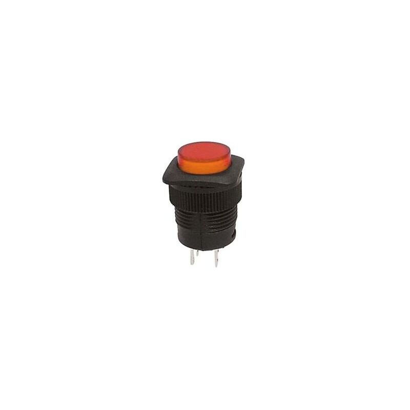 foto del prodotto interruttore a pulsante off on con led ambra