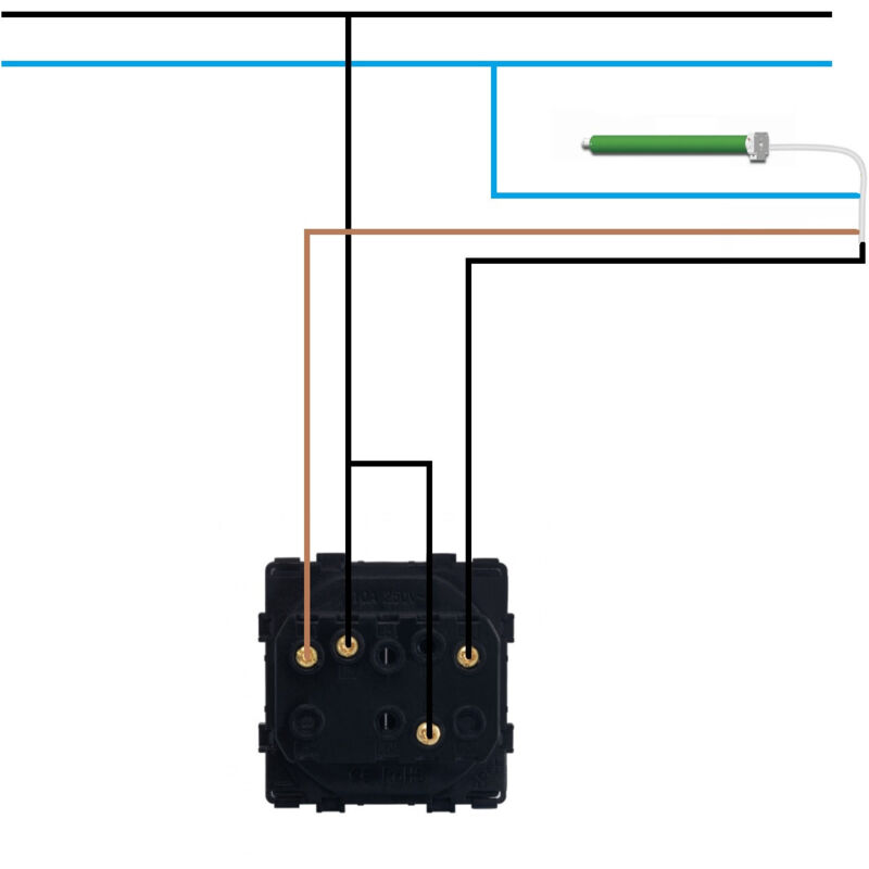 foto del prodotto interruttore a pulsante per tapparelle automatiche con frecce modern nero