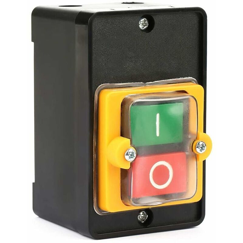foto del prodotto interruttore a pulsante ymyny, ac 220v 380v 10a impermeabile, interruttore di controllo dell alimentazione, pulsante di accensione spegnimento,