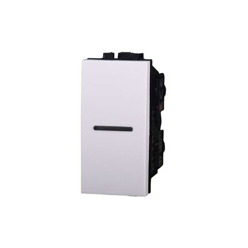 foto del prodotto interruttore assiale unipolare 1p 16a compatibile bticino livinglight colore bianco
