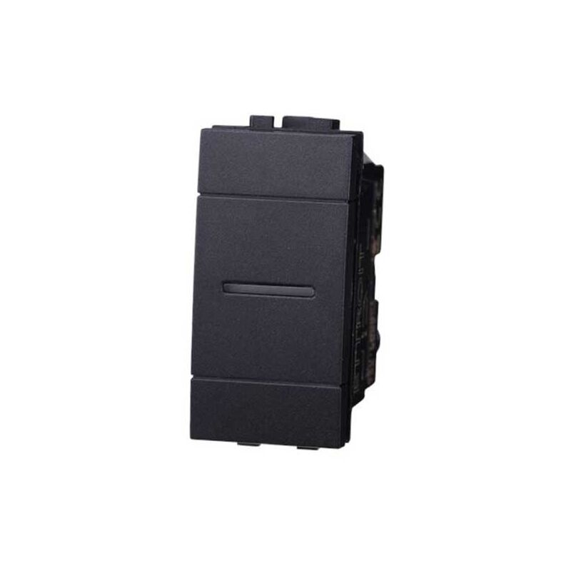 foto del prodotto interruttore assiale unipolare 1p 16a compatibile bticino livinglight colore nero