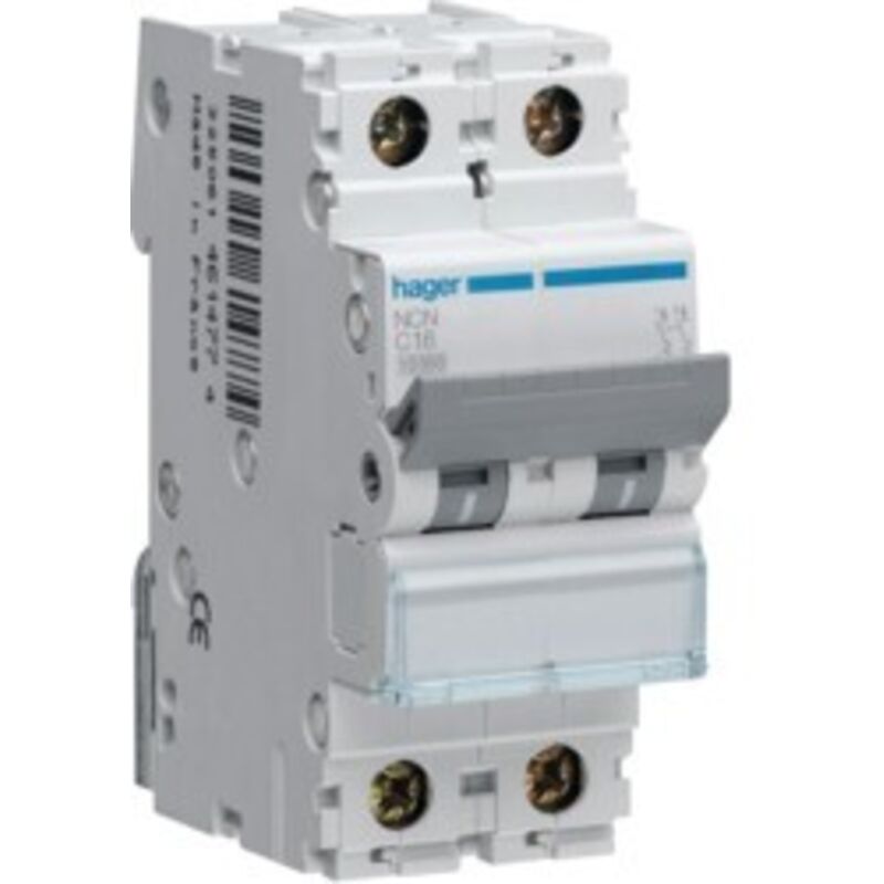 foto del prodotto interruttore automatico 2p 25a 10ka c 2m hager cod. ncn225a