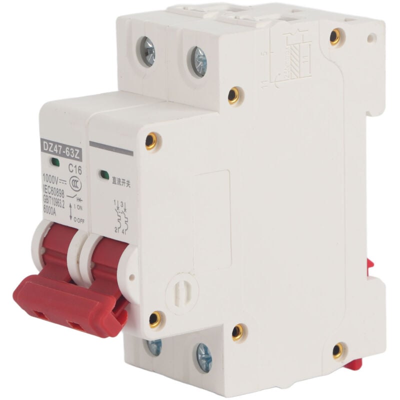 foto del prodotto interruttore automatico 2p bassa tensione 6000a capacit di interruzione montaggio su guida din 16a cc 1000v eosnow